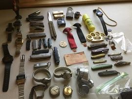 knives and watches