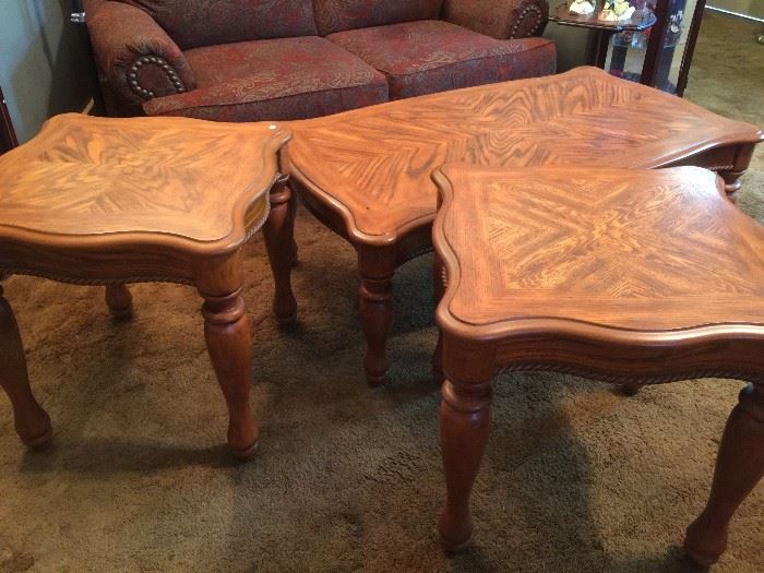 coffee table with matching end tables