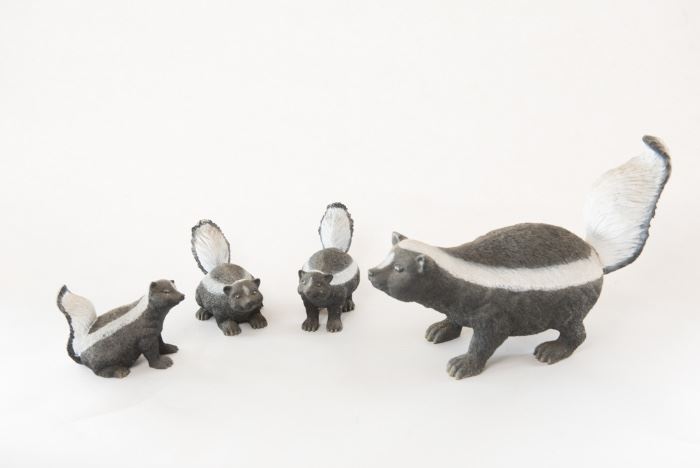 Family Of Skunk Figurines 
