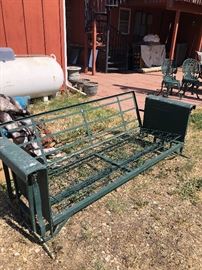Vintage Metal Outdoor Glider Bench