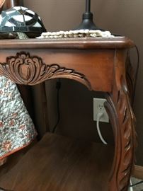 VINTAGE FRENCH STYLE NIGHT TABLE WITH UNIQUE DETAIL