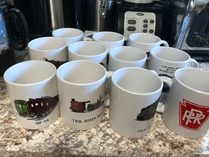 COLLECTION OF TRAIN COFFEE CUP/MUGS