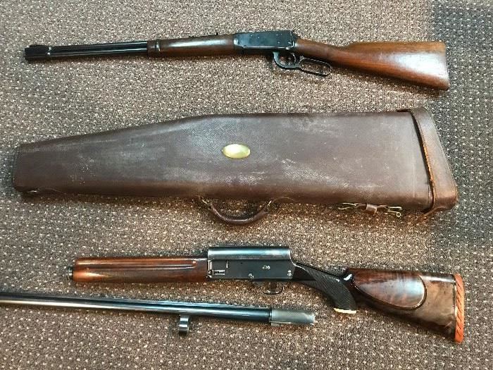 BROWNING FULL 16 SPECIAL STEEL SHOTGUN AND  WINCHESTER RIFLE MODEL 94-30-30 