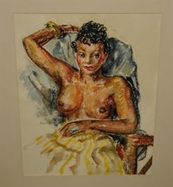 WATERCOLOR BY HOWARD CHURCH 1942