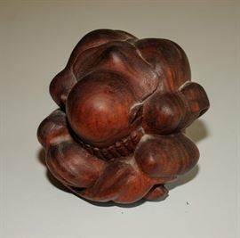 CARVED WOOD FIGURE MOST LIKELY FROM INDIA