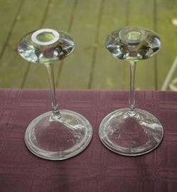 MARKED STEMMED CANDLE HOLDERS  