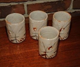 JAPANESE STUDIO POTTERY TEA GOBLETS 