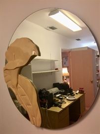 Vintage Oval Deco Mirror