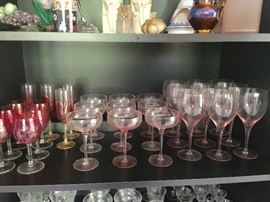 Pink Vintage Stemware