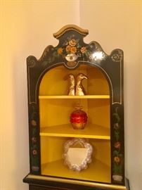 Vintage Asian Corner Cabinet