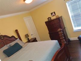 View 5 of Bed #1 Wood bedroom set and mattress