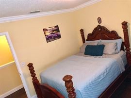 View 6 of bed #1 wooden bed with spindle posts mattress included