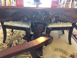 Decorative edge dining table