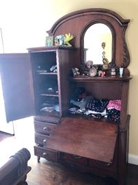 Dresser with drop down top (could use as desk) has 3 drawers