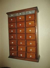 WOOD CABINET W/DRAWERS
