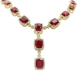 Ruby & Diamond Neckalce