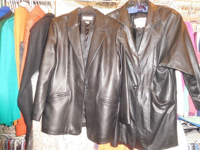 Ladies leather coats