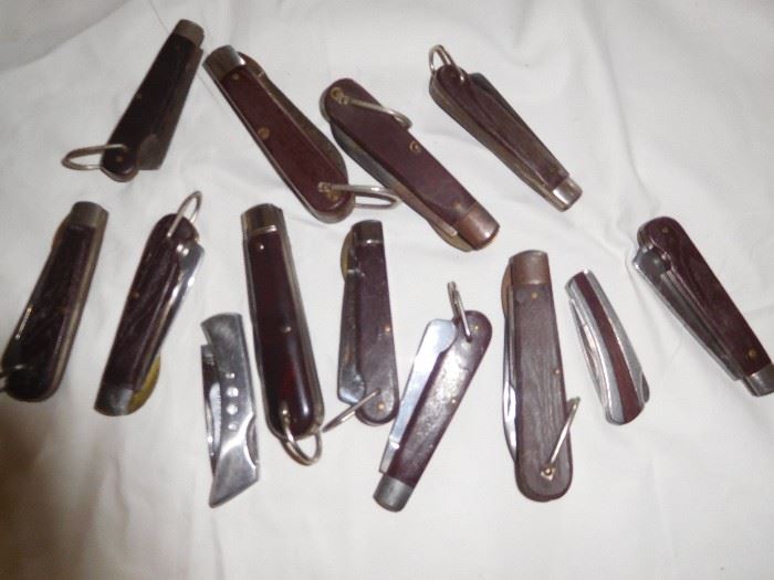 Old pocket knives, mainly Klein