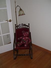 Rocking chairs and floor lamps