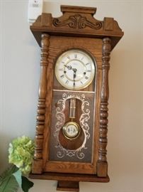 carved Pendulum  wall clock