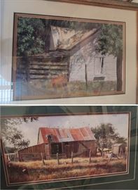 Artwork!  Lots of framed art including limited edition works by Tom Caldwell, G. Harvey, Mary Bertrand, Ronnie Wells, B. Herd