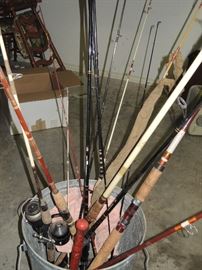 Fishing poles, gear and supplies