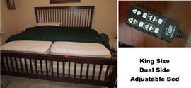 King Adjustable Bed with mission frame