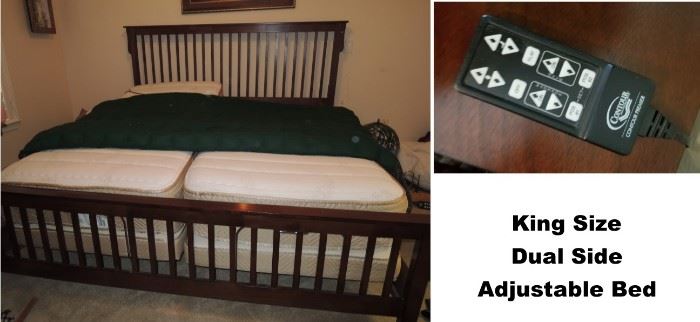 King Adjustable Bed with mission frame