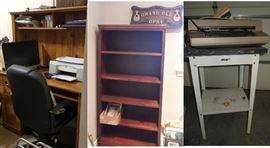 Office and computer and typewriter