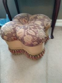 Cute ottoman/fabric covered stool!