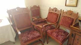 Antique Oak 5 piece Parlour Set