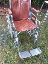 Brown wheel chair