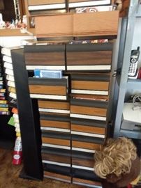 DVD and VHS tapes
And containers