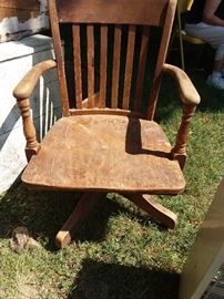 Vintage wooden desk chair