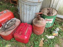 Boat gas cans, gas cans, vintage cans