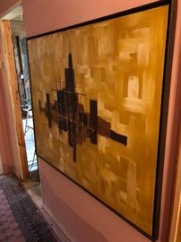 Large signed Devivero.  mid century modern oil on canvas 