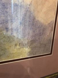 Hermann Schnee original. German artist 1840-1926 
Hand carriws from Germany in 1960