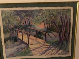 
Hermann Schnee original water color on handmade paper. German artist 1840-1926 
Hand carriws from Germany in 1960