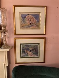 Schnee watercolors. 2 of 4 pieces in this home. 