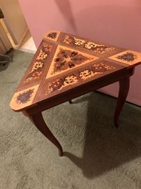 Italian Inlay Music Box Table
