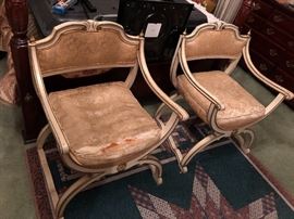 Pair of vintage Italian renaissance style chairs