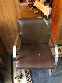 Milo Baughman Chrome Cantilever Chair