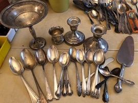 Sterling Silver Flatware and Compote