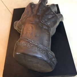 1941 Hollman hand sculpture