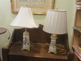 Portmerian UK lamps. Lilac and sweetpea