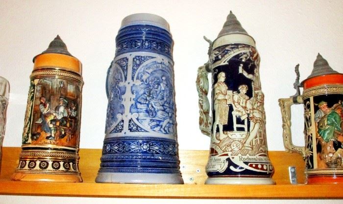 Colorful German Steins from every major part of Germany