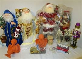Elegant Christmas Santa's and more decor