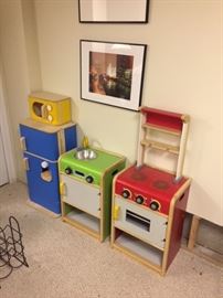 Play kitchen, three pieces, like new