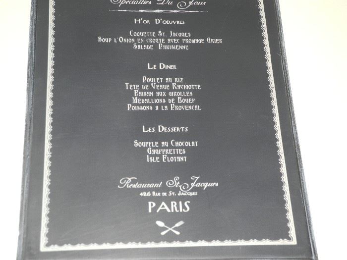 French menu