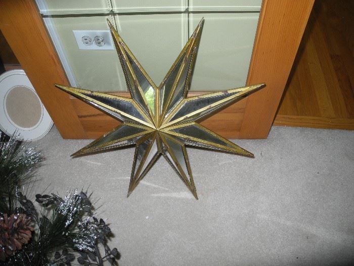 Mirrored star wall hanging